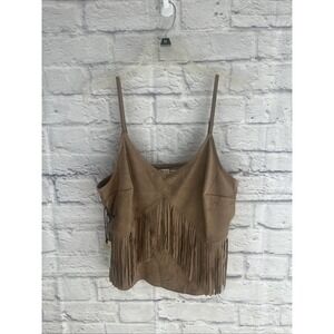 Idyllwind NWT Faux Suede Fringe Cowgirl Country Western Rodeo Top Size Large